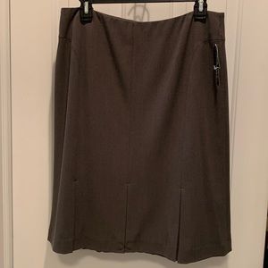 NWT Rafaela Pleated 2-Way Stretch Lined Gray A-Line Skirt